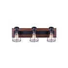 Canarm BLAKE IVL752A03BKW 3-Lights Vanity Light