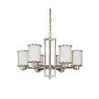 Nuvo Lighting Odeon 60-2853 6-Light Brushed Nickel Modern Chandelier