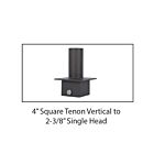 Naturaled MT-4STC-BK 4" Square Tenon Cap Black