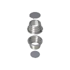 Nova Pole P28-CO-ST-B00-01 Junction Box Lid, Large, Steel, Galvanized