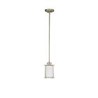 Nuvo Lighting 60-2866 Odeon 1-Light Brushed Nickel Pendant 