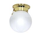 Nuvo Lighting 60-295 1-Light Polished Brass Flush Mount
