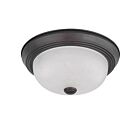 Nuvo Lighting 60-3145 2-Lights Mahogany Bronze Flush Mount