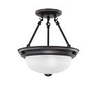 Nuvo Lighting 60-3148 2-Lights Mahogany Bronze Flush Mount