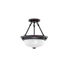 Nuvo Lighting 60-3148 2-Lights Mahogany Bronze Flush Mount
