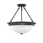 Nuvo Lighting 60-3151 3-Lights Mahogany Bronze Flush Mount