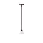 Nuvo Lighting 60-3172 Empire 1-Light Mahogany Bronze Pendant 