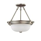Nuvo Lighting 60-3245 2-Lights Brushed Nickel Flush Mount