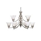 Nuvo Lighting Empire 60-360 9-Light Brushed Nickel Chandelier