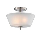 Nuvo Lighting 60-4151 Surrey 2-Lights Brushed Nickel Flush Mount