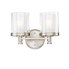 Nuvo Lighting Decker 60-4642 2-Light Brushed Nickel Vanity Light