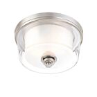 Nuvo Lighting 60-4651 Decker 2-Lights Brushed Nickel Flush Mount