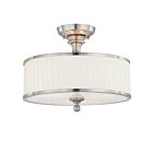 Nuvo Lighting 60-4737 Candice 3-Lights Brushed Nickel Flush Mount