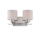 Nuvo Lighting Parallel 60-5202 2-Light Polished Nickel Vanity Light