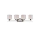 Nuvo Lighting Parallel 60-5204 4-Light Polished Nickel Vanity Light