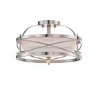 Nuvo Lighting 60-5331 Ginger 2-Lights Brushed Nickel Flush Mount