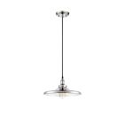Nuvo Lighting 60-5406 Vintage 1-Light Polished Nickel Pendant