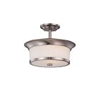 Nuvo Lighting 60-5450 Mobili 2-Lights Brushed Nickel Flush Mount
