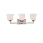 Nuvo Lighting Mobili 60-5453 3-Light Brushed Nickel Vanity Light