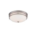 Nuvo Lighting 60-5486 Neval 2-Lights Brushed Nickel Flush Mount
