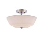 Nuvo Lighting 60-5806 Willow 2-Lights Polished Nickel Flush Mount