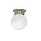 Nuvo Lighting 60-6008 1-Light 60W Brushed Nickel Ball Ceiling Flush Mount