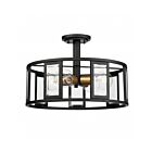 Nuvo Lighting 60-6413 Payne 240w Midnight Bronze Semi Flush Light