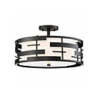 Nuvo Lighting 60-6436 Lansing 300w Textured Black Semi flush Mount