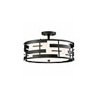 Nuvo Lighting 60-6436 Lansing 300W Textured Black Semi flush Mount