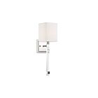 Nuvo Lighting 60-6682 Tompson 1-Light 60W Polished Nickel Incandescent Wall Sconce