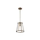 Nuvo Lighting Bruge 60-6697 1-Light 100W Burnished Brass Rod Pendant