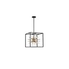 Nuvo Lighting 60-6730 Spirefly 6-Lights 360W Matte Black Pendant