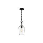 Nuvo Lighting Hartley 60-6749 1-Light 100W Matte Black Chain Pendant