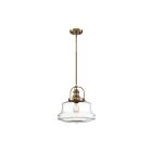 Nuvo Lighting Basel 60-6757 1-Light 100W Burnished Brass Rod Pendant