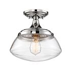 Nuvo Lighting Kew 60-6798 1-Light 60W Polished Nickel Semi-Flush Mount