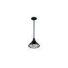 Nuvo Lighting 60-7003 Newbridge 1-Light 60W Glass Black Small Pendant