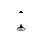 Nuvo Lighting 60-7004 Newbridge 1-Light 60W Glass Black Pendant