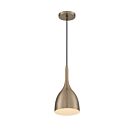 Nuvo Lighting 60-7076 Bellcap 1-Light 60W Burnished Brass Small Cord Pendant
