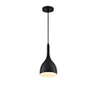 Nuvo Lighting 60-7086 Bellcap 1-Light 60W Matte Black Small Cord Pendant