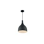Nuvo Lighting 60-7087 Bellcap 1-Light 100W Matte Black Pendant