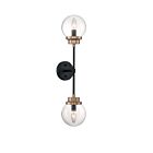 Nuvo Lighting 60-7122 Axis 2-Lights 120W Matte Black Wall Sconce