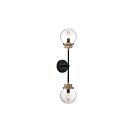 Nuvo Lighting 60-7122 Axis 2-Lights 120W Matte Black Wall Sconce