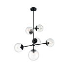Nuvo Lighting 60-7135 Sky 6-Lights 360W Matte Black Rod Pendant