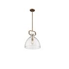 Nuvo Lighting 60-7142 Teresa 1-Light 100W Burnished Brass Bowl Rod Pendant