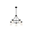 Nuvo Lighting 60-7315 Caleta 5-Lights 300W Black Rod Chandelier