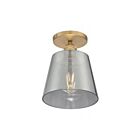 Nuvo Lighting 60-7323 Motif 1-Light 100W Brushed Brass Semi Flush Mount