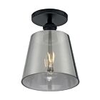 Nuvo Lighting 60-7333 Motif 1-Light 100W Black Semi Flush Mount