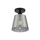 Nuvo Lighting 60-7333 Motif 1-Light 100W Black Semi Flush Mount