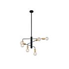 Nuvo Lighting 60-7344 Ryder 6-Lights 360W Black Rod Chandelier
