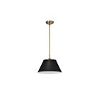 Nuvo Lighting Dover 60-7411 1 Light Black With Vintage Brass 60W Medium Pendant